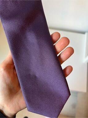 Vintage Men's Purple Solid Tie